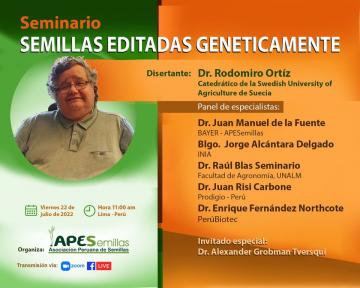 Hoy se realiza el seminario virtual "Semillas editadas genéticamente"