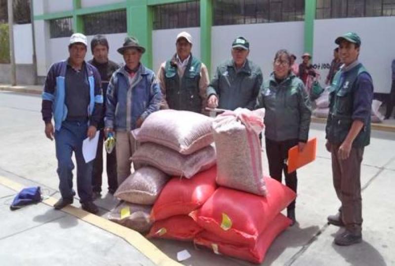 Agro Rural entregó 3.5 toneladas de semillas de pastos a campesinos liberteños