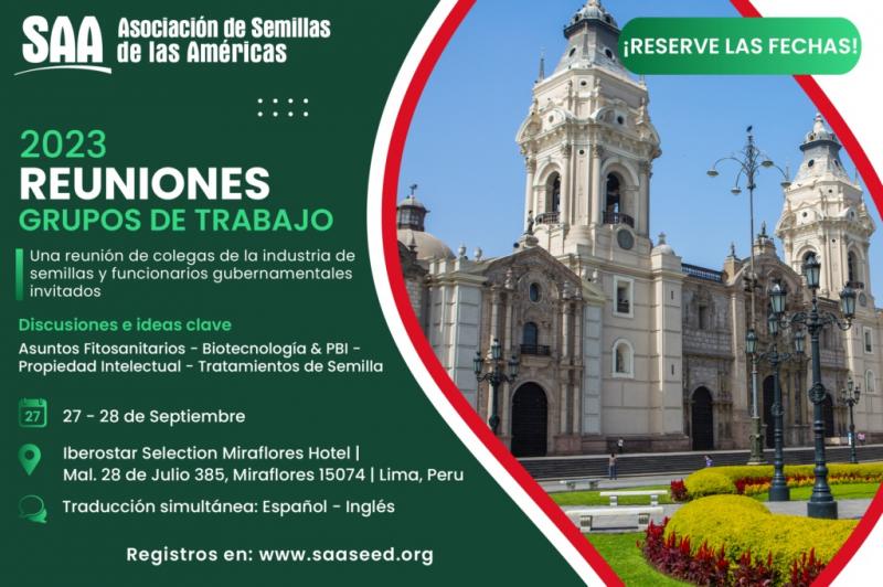 Asociación de Semillas de las Américas realizará las reuniones de sus Grupos de Trabajo en Perú