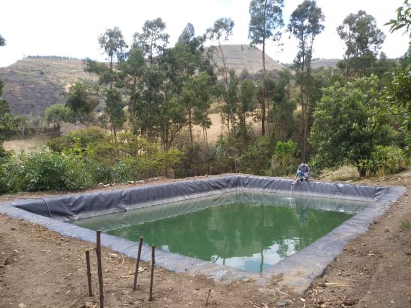 Cajamarca: construyen 11 reservorios de agua para riego en la provincia de Cajabamba