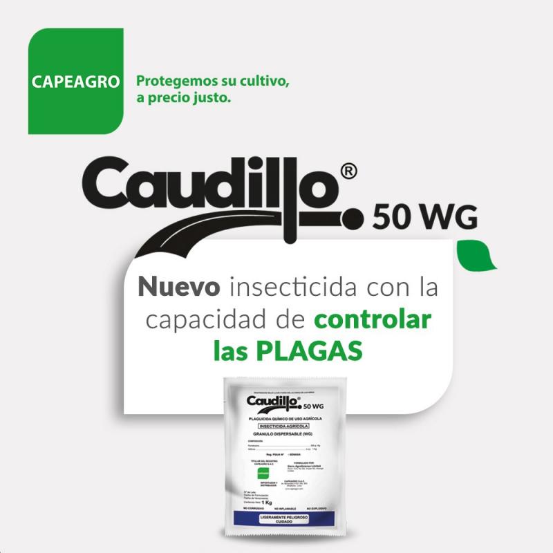 CAUDILLO 50 WC: nuevo insecticida que detiene rápidamente la alimentación de insectos picadores chupadores
