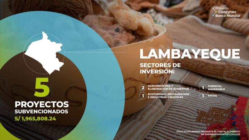 Concytec financia cinco proyectos de gran importancia económica y social para Lambayeque