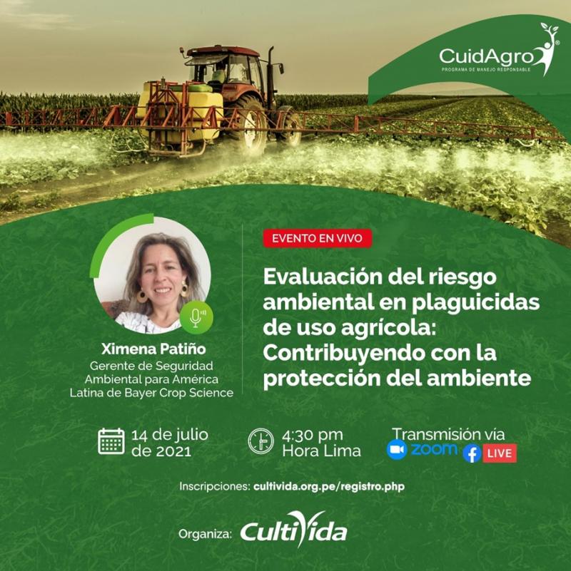 CultiVida realizará webinar sobre “Evaluación del riesgo ambiental en plaguicidas de uso agrícola: contribuyendo con la protección del ambiente”