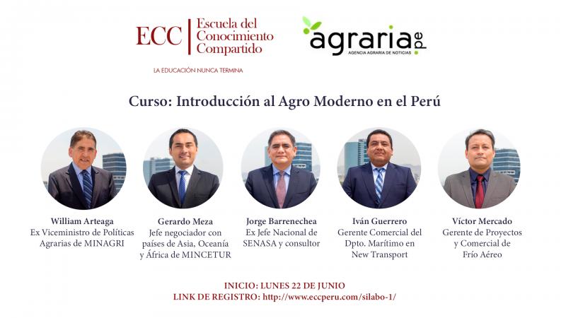 ECC dictará curso online “Introducción al agro moderno en el Perú”