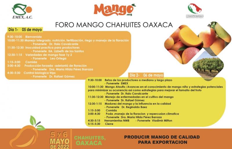 Empacadoras de Mango de Exportacion, la National Mango Board y CONASPROMANGO organizan el Foro del Mango en Chiahuites (Oaxaca)