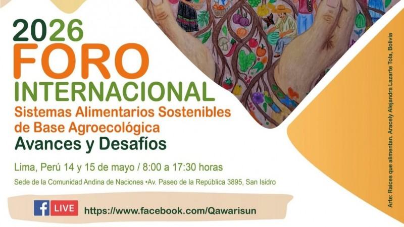 Lima será sede del Foro Internacional sobre sistemas alimentarios agroecológicos