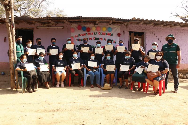 Más agricultores egresan de Escuelas de Campo en Lambayeque como expertos en producción de alimentos inocuos