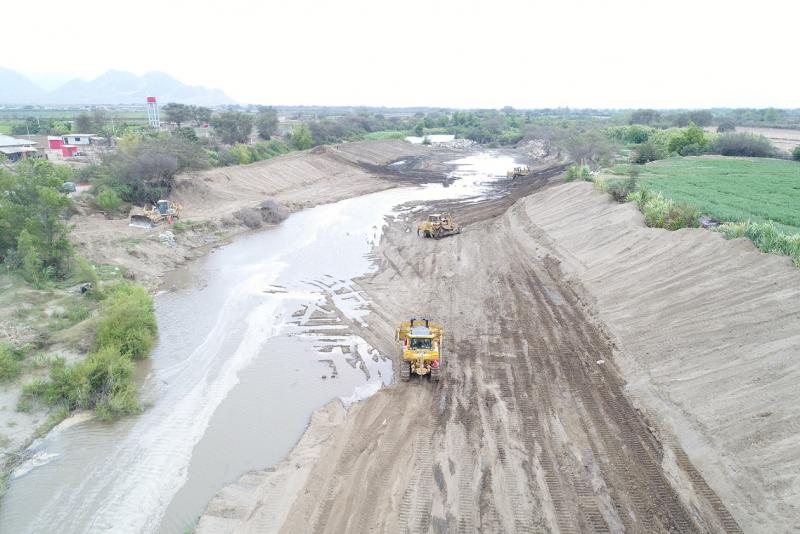 Minagri culmina labores de limpieza y encauzamiento del río Zaña