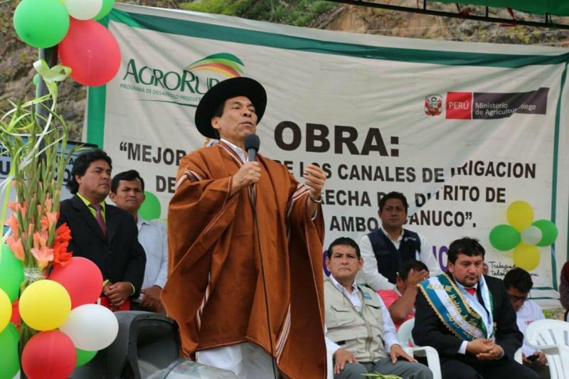 Minagri inauguró obras de riego para impulsar el agro y elevar ingresos de productores en Huánuco