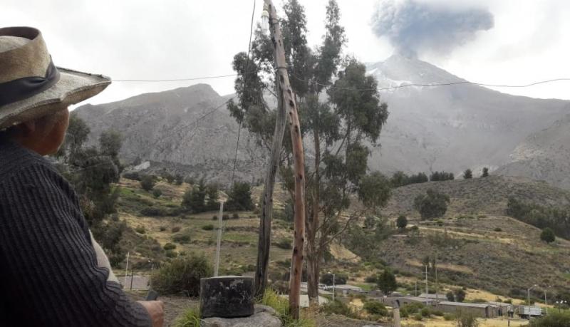 Moquegua: brigada del Minagri evalúa zonas afectadas por erupción del volcán Ubinas