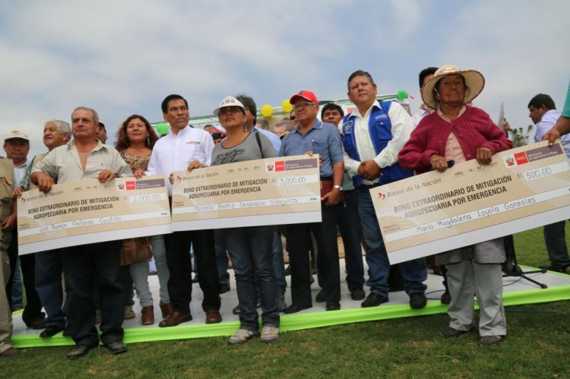 Partida de S/. 20 millones ya está disponible para pagar bono agrario de emergencia