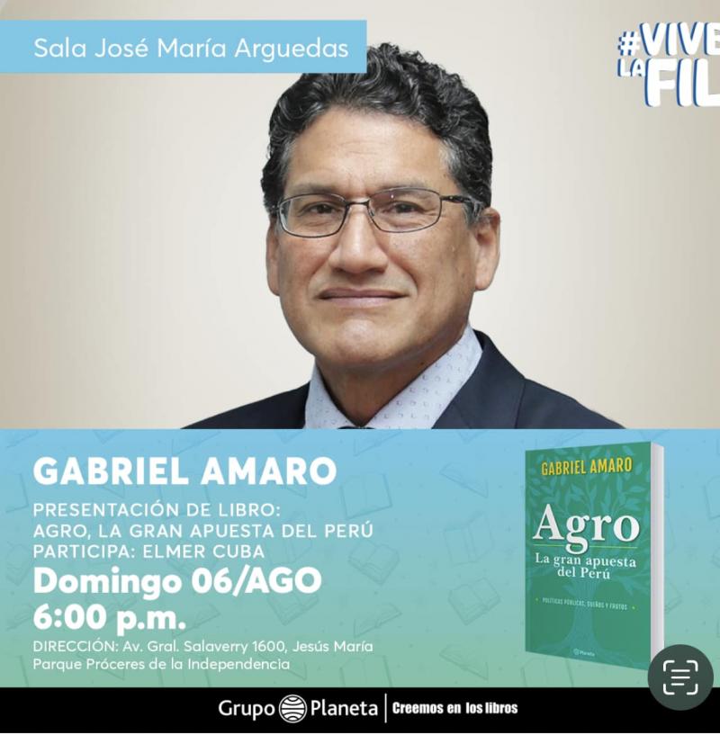 Presentarán libro “Agro, la Gran Apuesta del Perú” en la Feria Internacional del Libro de Lima