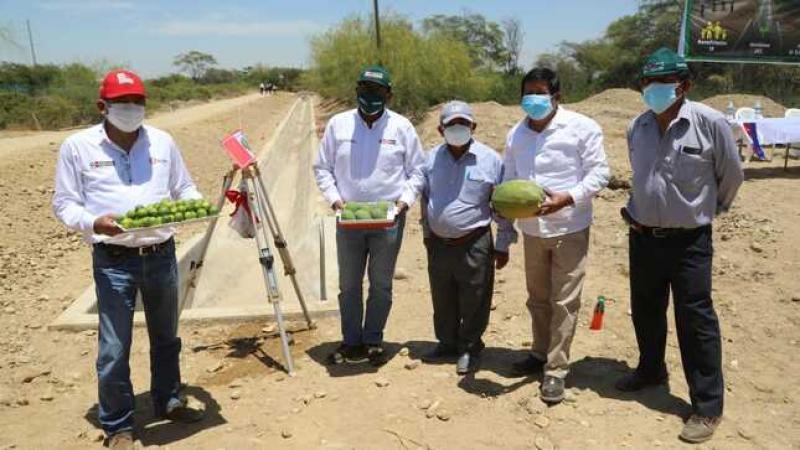 Rehabilitan canal de riego en San Lorenzo que beneficiará a productores de mango, limón y plátanos