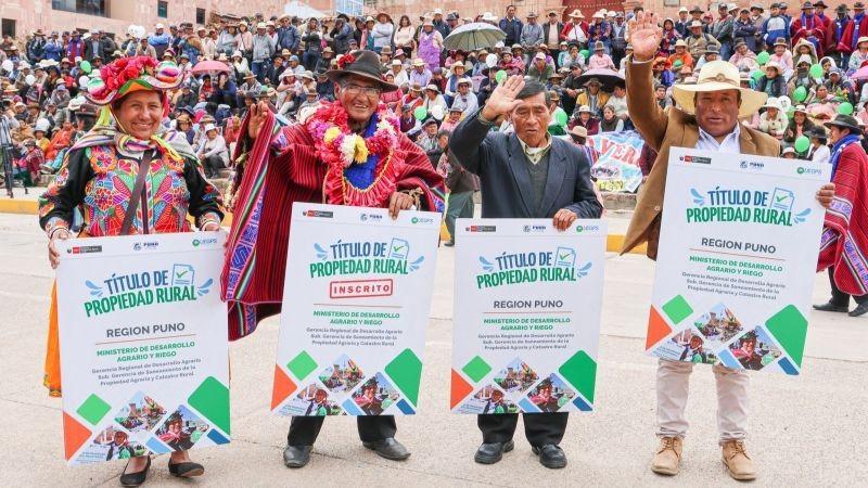 Titularán 4.310 predios rurales en Puno este año y alrededor de 10.900 en 2027