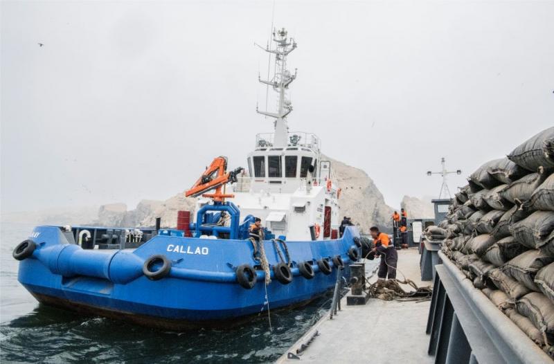 Transportan 1,430 toneladas de guano de las islas en el primer viaje de la embarcación “Guanay”