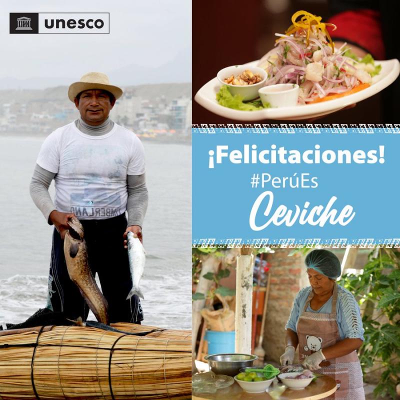Unesco declara al ceviche peruano como Patrimonio Cultural Inmaterial de la Humanidad