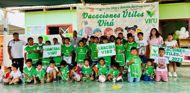Virú S.A. promueve la educación, valores y creatividad de más de 400 niños con su Programa de Vacaciones Útiles 2023