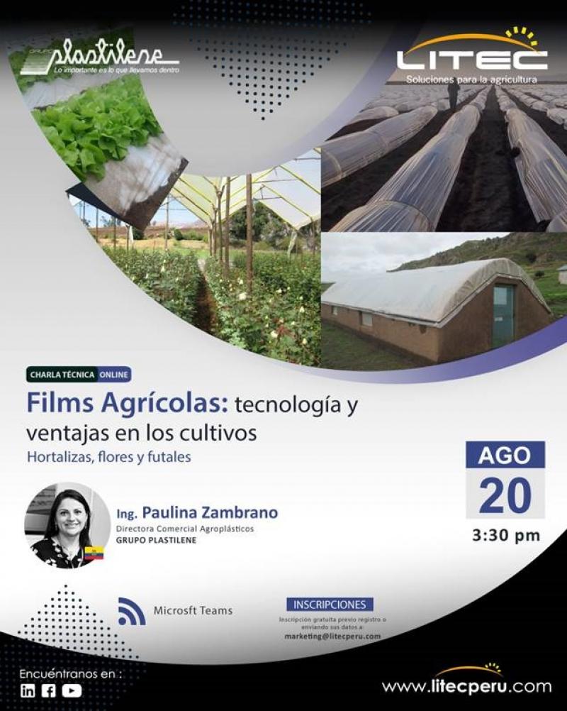Webinar: “Films Agrícolas: Tecnología y ventajas en los cultivos - Hortalizas, flores y frutales"