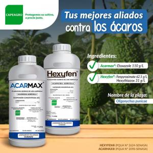 ACARMAX y HEXYFEN eficacia comprobada para el control de ácaros