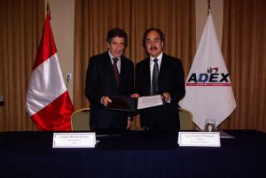 ADEX Y ALADI FIRMARON CONVENIO EN FAVOR DE EXPORTACIONES INTERREGIONALES