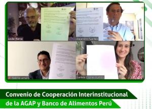 AGAP y el Banco de Alimentos Perú suscriben convenio para la donación de alimentos a organizaciones benéficas