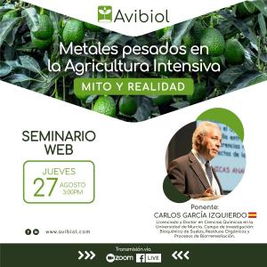 Avibiol realizará seminario web sobre “Metales Pesados en la Agricultura Intensiva: Mito y Realidad”