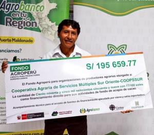 COOPSSUR Oriente obtiene primer financiamiento de Fondo Agroperú por S/ 195.659