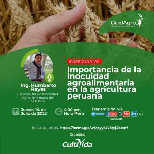 CultiVida organiza webinar “Importancia de la inocuidad agroalimentaria en la agricultura peruana”