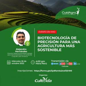 Cultivida organiza webinar sobre “Biotecnología de precisión para una agricultura más sostenible”