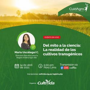 Cultivos transgénicos serán tratados en webinar organizado por CultiVida