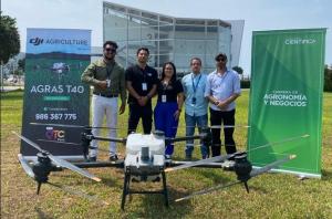 El dron Agras T40, el más avanzado para el sector agrario, llega a la Universidad Científica del Sur como parte de convenio con DJI Agriculture