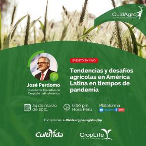 Experto global en innovación y tecnología en agricultura expondrá en webinar organizado por CultiVida