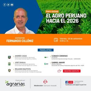 Fernando Cillóniz desarrollará la agenda agraria para el próximo quinquenio