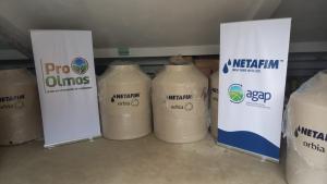 Netafim dona 10 tanques para almacenar y proteger la salud de los moradores en distritos de Olmos
