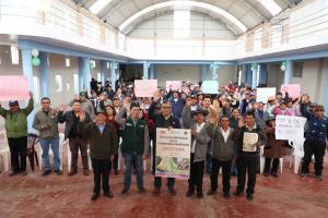 Pobladores de la comunidad campesina de Orcotuna reciben título de propiedad