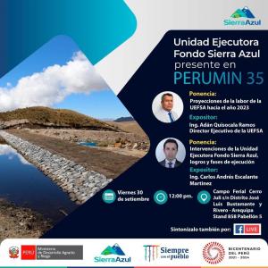 Sierra Azul expone sobre siembra y cosecha de agua en Perumin