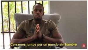 Usain Bolt  pide \"correr juntos por un mundo sin hambre\"