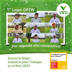 Virú fue reconocida como la Mejor Industria para Trabajar en el Perú 2021