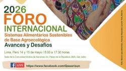 Lima será sede del Foro Internacional sobre sistemas alimentarios agroecológicos