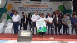 Midagri entregó  3.931 títulos de propiedad rural en Cajamarca