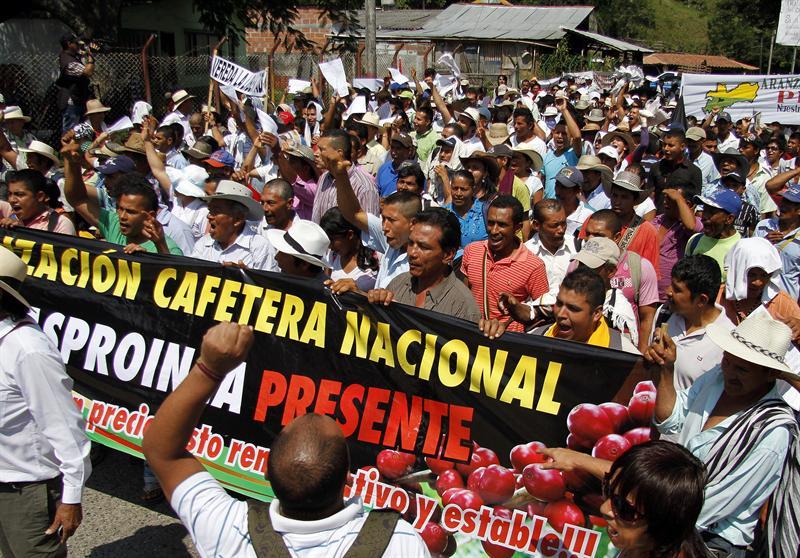 CAFETALEROS DE JUNÍN AFECTADOS POR ROYA BLOQUEAN CARRETERA CENTRAL