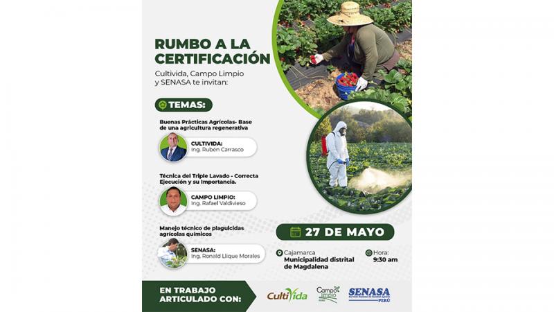 Cajamarca será sede de jornada clave para la formación en Buenas Prácticas Agrícolas
