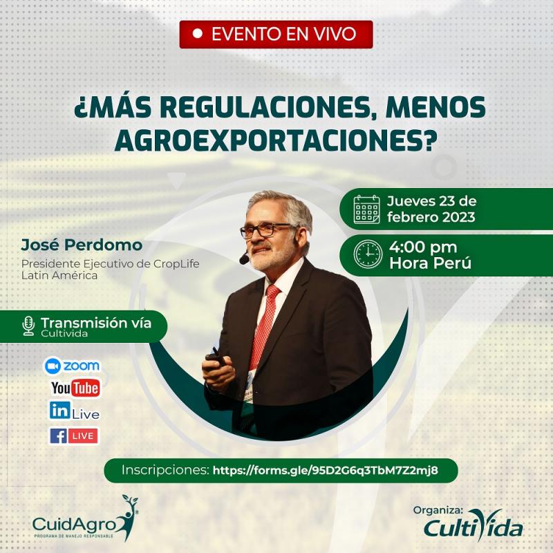 CultiVida organiza webinar: ¿Más regulaciones, menos agroexportaciones? 