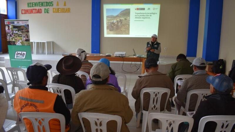 INIA capacita a productores de Quehuar en tecnologías para conservar calidad de maíz amiláceo, suelos agrarios y forrajes