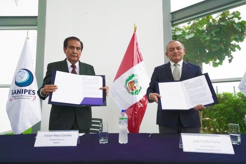 Sanipes y Universidad Científica del Sur firman convenio impulsando el desarrollo del sector hidrobiológico