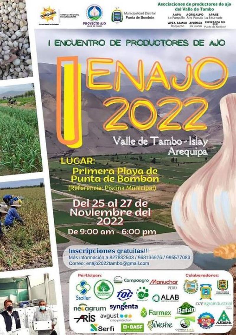 Se viene el I Encuentro de Productores de Ajo en Arequipa