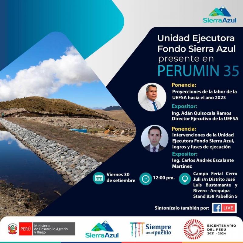 Sierra Azul expone sobre siembra y cosecha de agua en Perumin