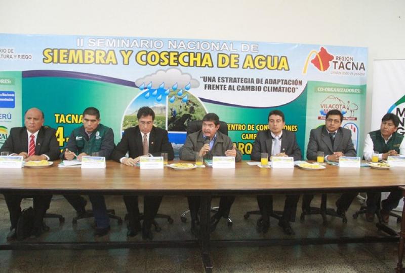 TACNA SERÁ SEDE DE “II SEMINARIO NACIONAL DE SIEMBRA Y COSECHA DE AGUA”