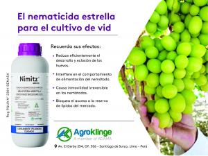 “NIMITZ®” combate a los nemátodos presente en el cultivo de la vid