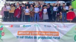 Midagri entregó 11.378 títulos de propiedad en Puno
